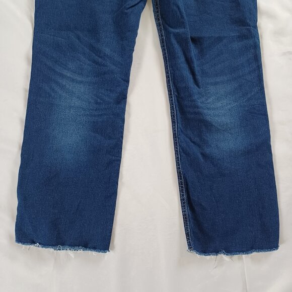 Tommy Jeans Straight Highrise Ankle Dark Wash Stretch Raw Hem Size 12 Size 31 - Picture 6 of 12